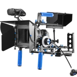 Walimex pro Matte Box Sonnenblende Director II - 205 x 298 x 194 mm - mit 2 Einschüben, 3 Klappen, 4 Neoprenringen - für Objektive mit Ø 49-100 mm, DSLR Video Rig - Kamera Studio