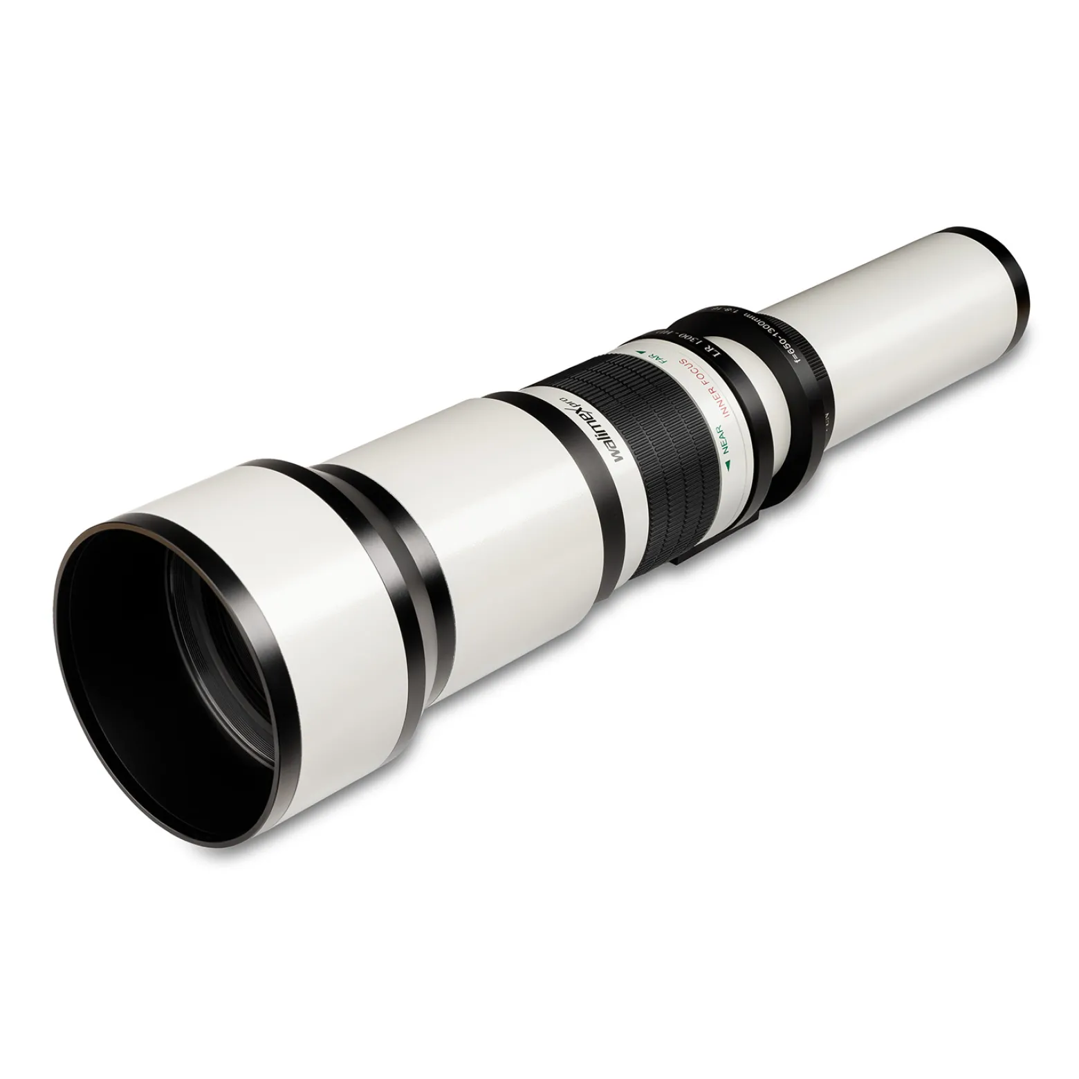 Walimex pro 650-1300mm 1:8-16 CSC Teleobjektiv für T2 - Manueller Fokus, Zoom-Teleobjektiv für Vollformat & APS-C Sensor, Ganzmetallfassung, inkl. Aufbewahrungstasche & Objektivdeckeln