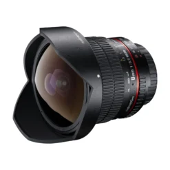 Walimex pro 8 mm Fisheye II Objektiv kompatibel mit Canon EF-S, Fish Eye Kameraobjektiv mit 167° Bildwinkel, Fischaugenobjektiv für APS-C Sensor, Weitwinkelobjektiv mit manueller Scharfeinstellung