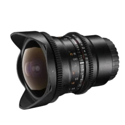 Walimex Pro 12mm 1:3,1 Fish-Eye VCSC für Canon EF Objektivbajonett schwarz (manueller Fokus, für Vollformat Sensor gerechnet, stufenlose Blendeneinstellung, mit abnehmbarer Gegenlichtblende)