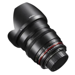 Walimex Pro 16mm 1:2,2 VCSC Video- und Foto Weitwinkelobjektiv (Filtergewinde 77mm, Gegenlichtblende, Zahnkranz, stufenlose Blende und Fokus) kompatibel mit Sony E Objektivbajonett schwarz