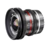 Walimex Pro 12mm 1:2,2 VCSC-Weitwinkelobjektiv kompatibel mit Sony E Mount Objektivbajonett (MC Linsen/Nano Coating, Zahnkranz, stufenlose Blende/Fokus, abnehmbare Gegenlichtblende) schwarz