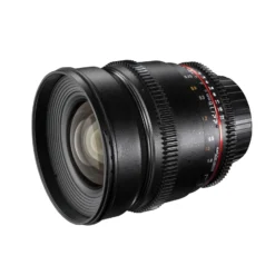 Walimex Pro 16mm 1:2,2 VDSLR Video- und Foto Weitwinkelobjektiv (Filtergewinde 77mm, Gegenlichtblende, Zahnkranz, stufenlose Blende und Fokus) kompatibel mit Nikon F Objektivbajonett schwarz