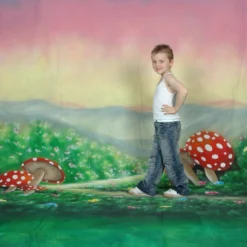 Walimex pro Motiv-Stoffhintergrund 3 x 6 m 'Alice' 2in1 Fotohintergrund aus Baumwolle 140 g/qm handgefertigt mit Tunnel und ohne Mittelnaht