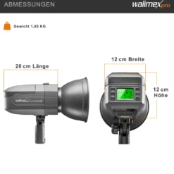 Walimex pro Mover 400 TTL Fotostudio-Blitzlicht 400 W 1/10000 s Schwarz, Grau - Fotostudio-Blitzlichter, Akkublitz Mover 400 TTL