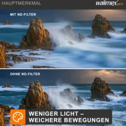 Walimex pro ND-Fader Graufilter vergütet 52 mm ND2-ND400 - Objektiv Filter aus hochwertigem optischem Glas, mit Metallfassung und Schutzhülle - Foto Zubehör