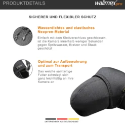 Walimex pro Neopren Kamera-Schutzhülle M 18 x 14 x 12 cm für mittelgroße Kameras mit angesetztem Objektiv bis max. 18 cm Tiefe