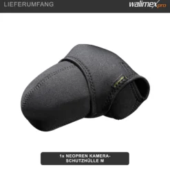 Walimex pro Neopren Kamera-Schutzhülle M 18 x 14 x 12 cm für mittelgroße Kameras mit angesetztem Objektiv bis max. 18 cm Tiefe