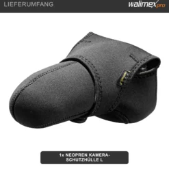 Walimex pro Neopren Kamera-Schutzhülle L 23 x 16 x 14 cm für große Kameras mit angesetztem Objektiv bis max. 23 cm Tiefe