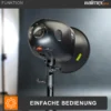 Walimex pro Newcomer 300 II Set, Studioblitz inkl. Softbox und Lampenstativ, LED Studiolicht mit Funk, Studiolampe 300 W mit hoher Lichtleistung ideal für Fotostudio