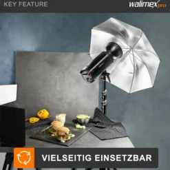 Walimex pro Niova Plus Daylight, dimmbare LED Videoleuchte 200 W, Videolicht mit Bowens-Reflektor & Soft Diffusor, Studiolicht mit COB-LED-Technologie