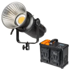Walimex pro Niova Plus 500 Daylight, dimmbare LED Videoleuchte 500 W, Videolicht mit Bowens-Reflektor & Soft Diffusor, Studiolicht mit COB-LED-Technologie