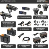 Walimex pro Niova Plus Daylight Set 350 & 500 W, dimmbare Videoleuchte, Videolicht mit Bowens-Reflektor & Soft Diffusor, Studiolicht mit COB-LED-Technologie