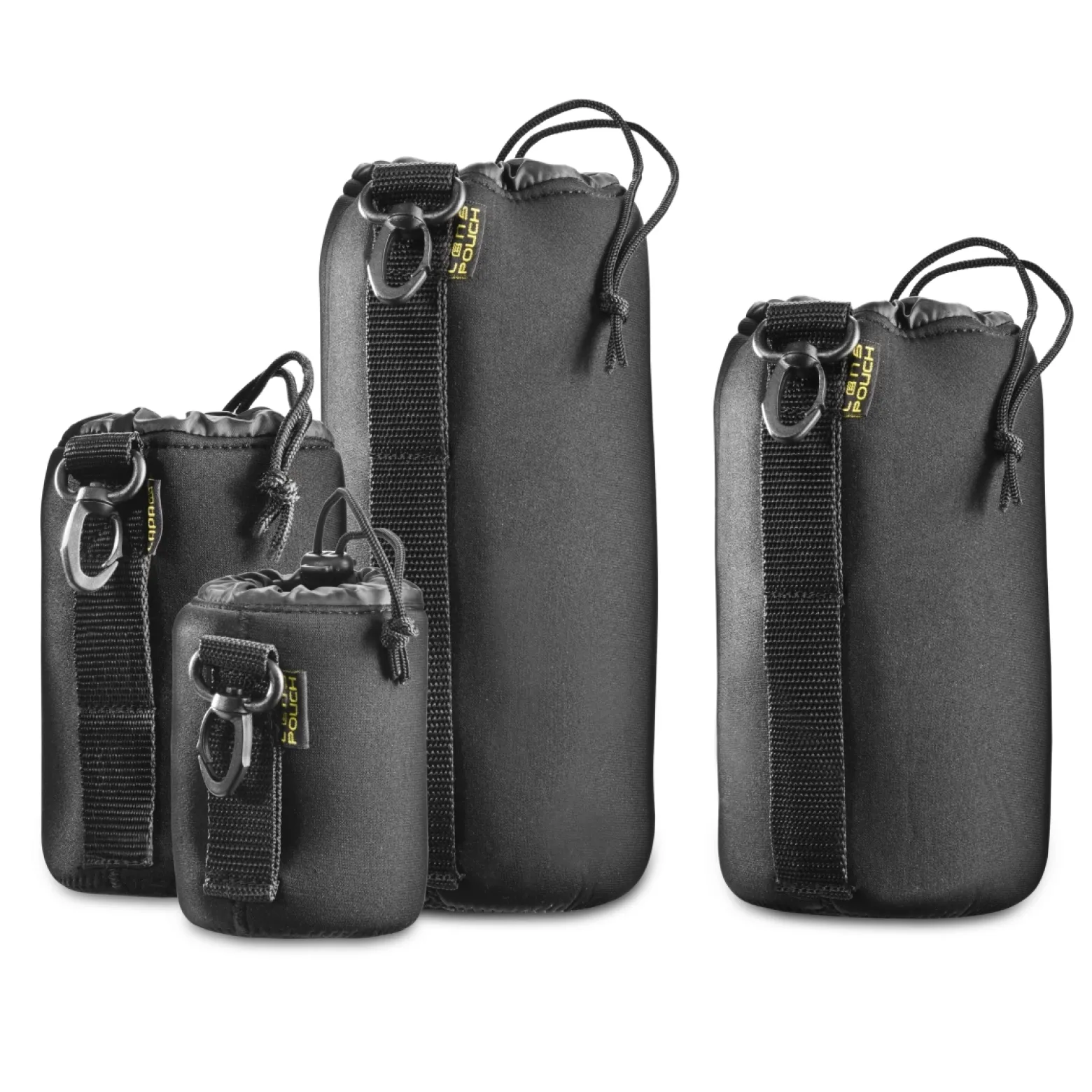 Walimex pro Objektivbeutel-Set NEO11 Modell 300 4er Set aus Größe S-XL Neopren Objektivtaschen, Schutzbeutel für Kameraobjektiv