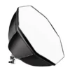 Walimex pro Octagon Softbox 55 cm mit 35 W Daylight LED, Studioleuchte 5000 K Tageslicht, Soft Box neigbar um ca. 135°, inkl. Diffusor ideal für Fotostudio