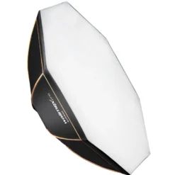 Walimex pro Octagon Softbox Orange Line Ø150 cm - mit Zwischendiffusor, Außendiffusor, Transporttasche - Lichtformer für Porträt und Peoplefotografie
