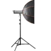 Walimex pro Octagon Softbox Plus Orange Line 90 cm - 600 x 900 x 900 mm - mit golden-silbernem Einsatz - schwarz-weiß - Lichtformer inkl. Adapters für pro&K
