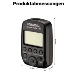 Walimex pro Operator TTL T-C kompatibel mit Canon Kamera, Funk Fernbedienung Auslöser für Newcomer, Emerger, Campaigner, Stager und Mover 200/400 TTL
