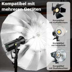 Walimex pro Parabol Reflexschirm schwarz/ weiß Ø 165 cm für weiches Licht