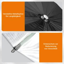 Walimex pro Parabol Reflexschirm schwarz/ weiß Ø 165 cm für weiches Licht