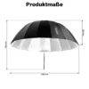 Walimex pro Parabol Reflexschirm schwarz/ weiß Ø 129 cm für weiches Licht