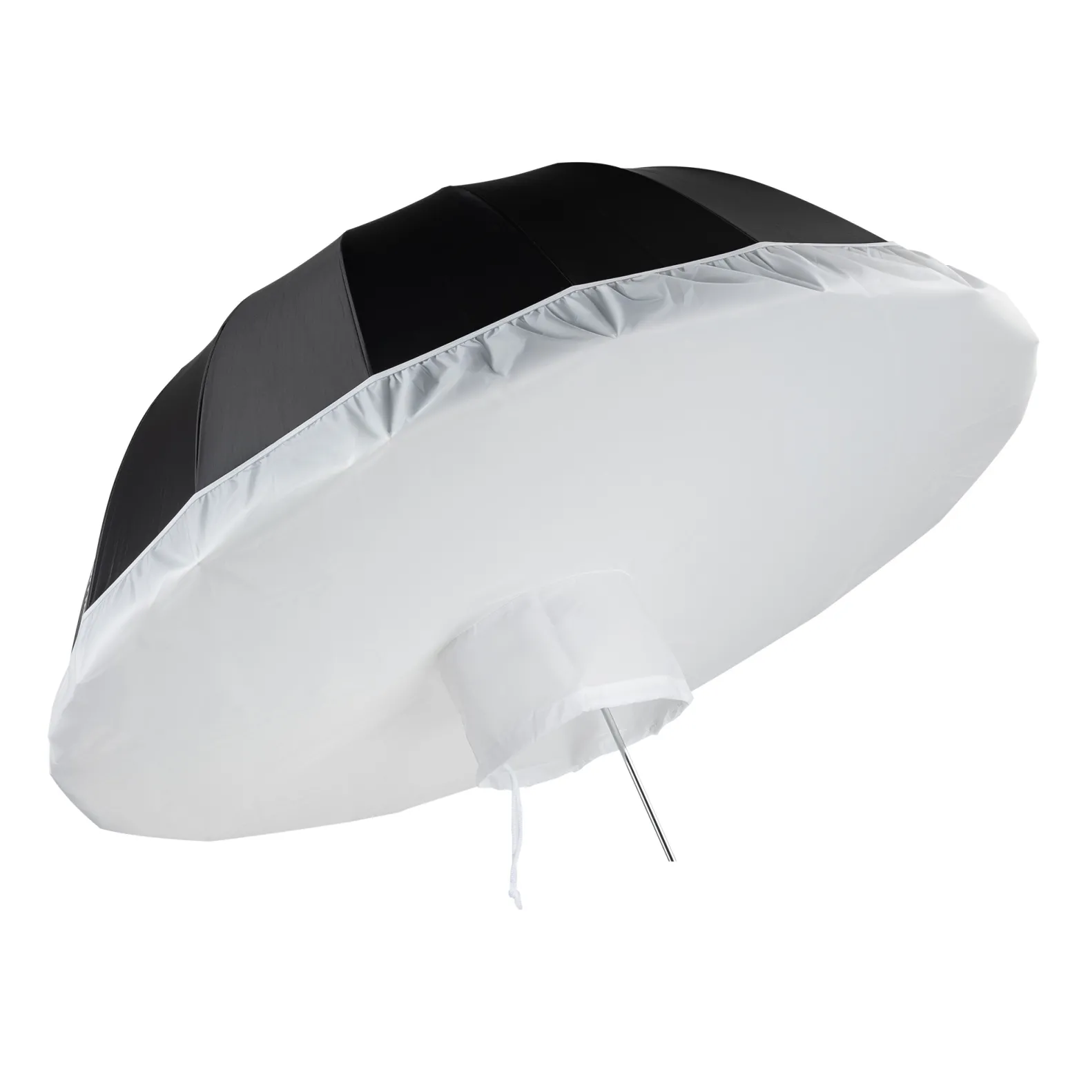 Walimex pro Parabol Reflexschirm schwarz/weiß Ø 165 cm + Diffusor – Lichtformer Set für Fotografie und Videografie