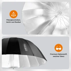 Walimex pro Parabol Reflexschirm schwarz/ weiß Ø 105 cm für weiches Licht