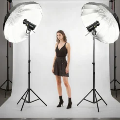 Walimex pro Parabol Reflexschirm schwarz/ weiß Ø 105 cm für weiches Licht