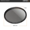 Walimex pro Polfilter zirkular slim 86 mm, Polarisationsfilter inkl. Schutzhülle, CPL Filter mit Metallfassung, Kamera Pol Filter für professionelle Aufnahmen