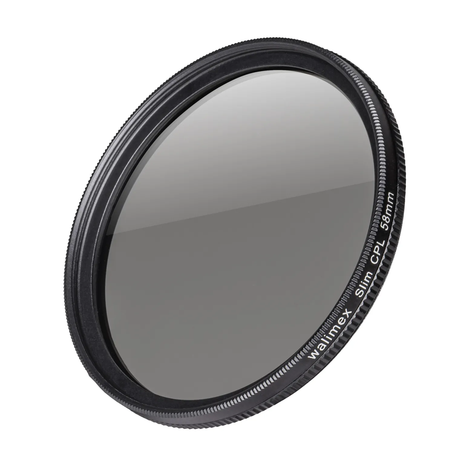 Walimex pro Polfilter zirkular slim 58 mm, Polarisationsfilter inkl. Schutzhülle, CPL Filter mit Metallfassung, Kamera Pol Filter für professionelle Aufnahmen