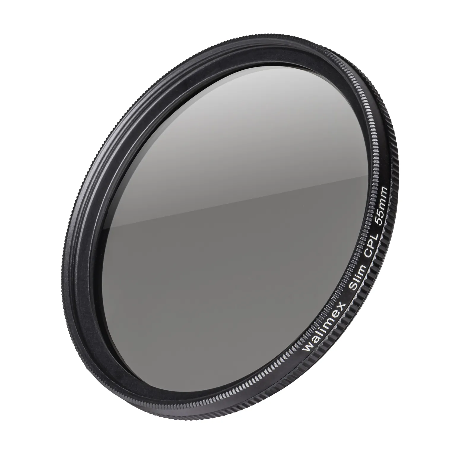 Walimex pro Polfilter zirkular slim 55 mm, Polarisationsfilter inkl. Schutzhülle, CPL Filter mit Metallfassung, Kamera Pol Filter für professionelle Aufnahmen