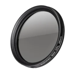 Walimex pro Polfilter zirkular slim 46 mm, Polarisationsfilter inkl. Schutzhülle, CPL Filter mit Metallfassung, Kamera Pol Filter für professionelle Aufnahmen