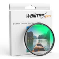 Walimex pro Polfilter Zirkular Slim Super DMC 62 mm, Polarisationsfilter mit 18-lagiger Beschichtung, CPL Filter mit 4,6 mm Slimfassung, Objektivfilter reduziert Reflexion und kräftigt Farben