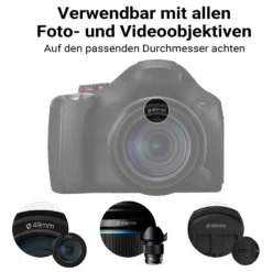 Walimex pro Polfilter Zirkular Slim Super DMC 49 mm, Polarisationsfilter mit 18-lagiger Beschichtung, CPL Filter mit 4,6 mm Slimfassung, Objektivfilter reduziert Reflexion und kräftigt Farben