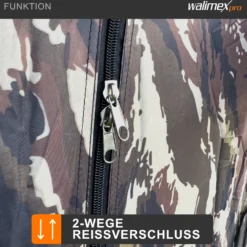 Walimex pro Pop-up Camouflage Tarnzelt für Naturfotografie und Tierbeobachtung – 1100 x 1100 x 1400 mm – Schnell auf- und abbaubar, mit Seitenfenstern inkl. Transporttasche