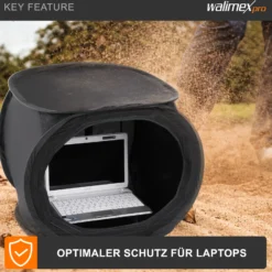 Walimex pro Pop-Up Laptop-Zelt 50 x 50 x 50 cm Sonnenschutz und Blendschutz, Fotozelt für verbesserte Farb- und Bildkontrolle ideal für Outdoor-Shootings