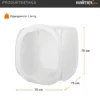Walimex pro Pop-Up Lichtwürfel 75 x 75 x 75 cm Fotozelt für Produktfotografie mit Hintergrundstoffen und Transporttasche