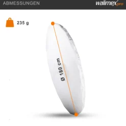 Walimex pro Reflexschirmdiffusor für Ø 180 cm Weiß, Diffusor Hülle für Softbox-Effekt, Lichtformer inkl. Transporttasche ideal für Porträt-, Produkt- und Still-Life-Fotografie