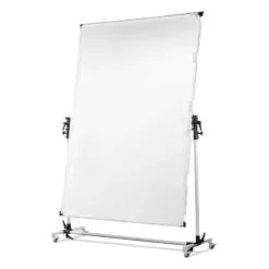 Walimex pro Rollbares Reflektorpanel 150 x 200 cm, Reflektor und Diffusor Fotografie in einem, silberfarbene Vorderseite und schwarze Rückseite