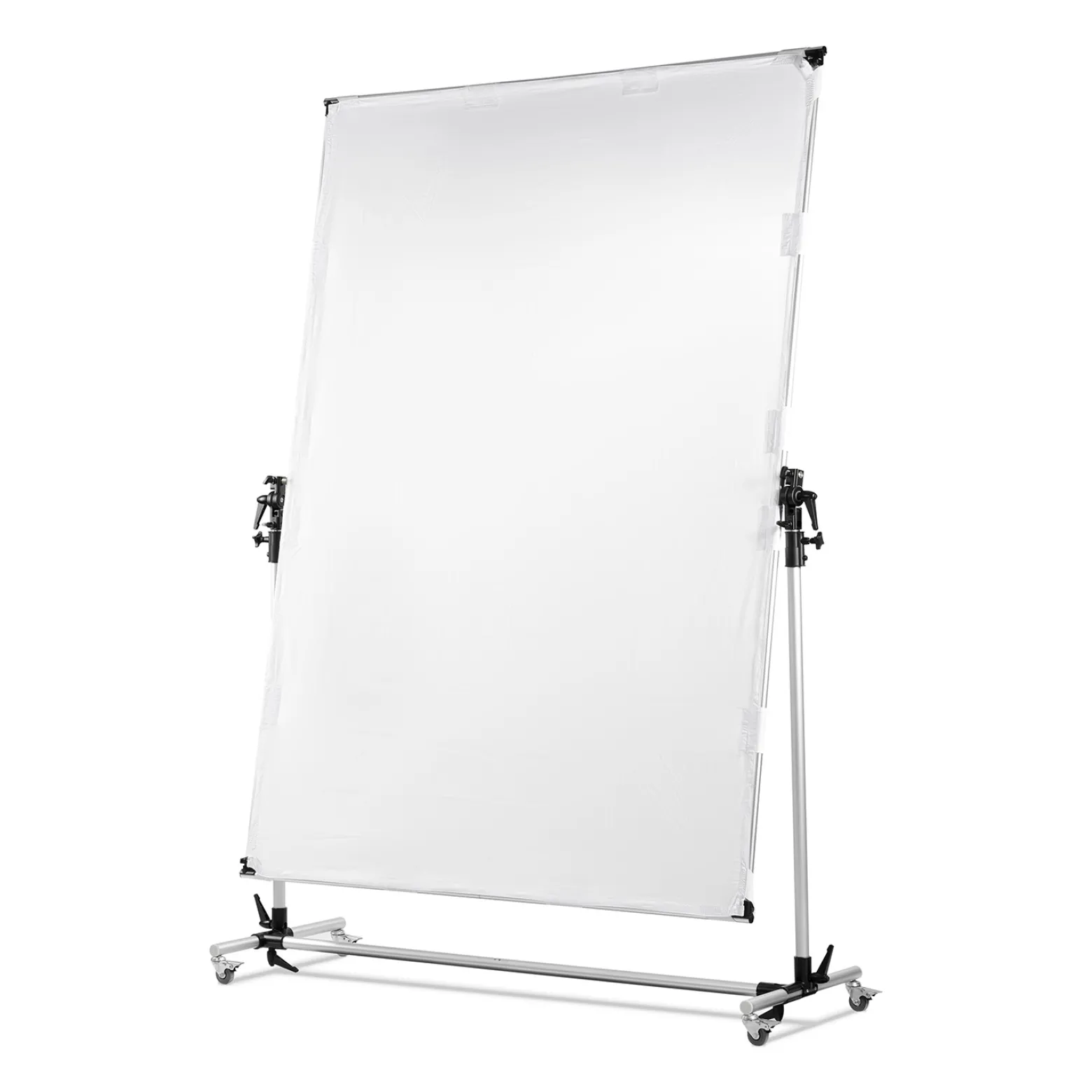 Walimex pro Rollbares Reflektorpanel 150 x 200 cm, Reflektor und Diffusor Fotografie in einem, silberfarbene Vorderseite und schwarze Rückseite