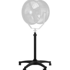 Walimex pro Rollstativ für Windmaschine höhenverstellbar 70-110 cm, Lampenstativ mit 12 kg Traglast, mit 5/8 Zoll Spigot, fünf Rollen und Feststellbremse