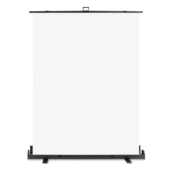 Walimex pro Roll-up Panel Hintergrund weiß 155 x 200 cm, Fotohintergrund mit Transportbox, Hintergrundsystem für Fotostudio, knitterfreie Fotoleinwand ideal für Freistellen und High-Key-Fotografie