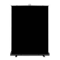 Walimex pro Roll-up Panel Hintergrund schwarz 155 x 200 cm, Fotohintergrund mit Transportbox, Hintergrundsystem für Fotostudio, knitterfreie Fotoleinwand ideal für Low-Key-Fotografie und Portraits