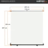 Walimex pro Roll-up Panel Hintergrund weiß 210 x 220 cm, Fotohintergrund mit Transportbox, Hintergrundsystem für Fotostudio, knitterfreie Fotoleinwand ideal für Freistellen und High-Key-Fotografie