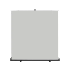 Walimex pro Roll-up Panel Hintergrund grau 210 x 220 cm, Fotohintergrund mit Transportbox, Hintergrundsystem für Fotostudio, knitterfreie Fotoleinwand ideal für Portraits und dezente Lichtakzente