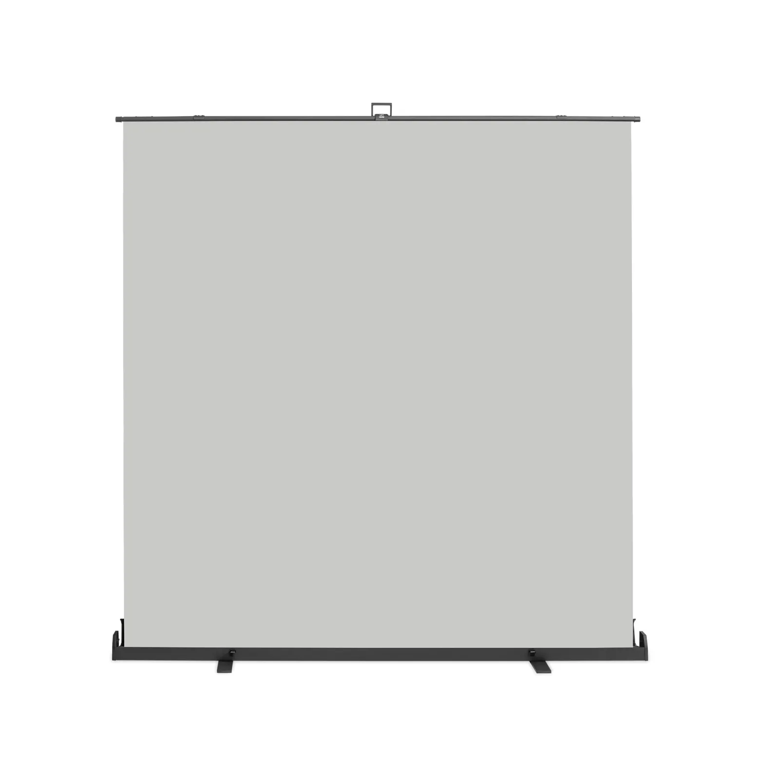 Walimex pro Roll-up Panel Hintergrund grau 210 x 220 cm, Fotohintergrund mit Transportbox, Hintergrundsystem für Fotostudio, knitterfreie Fotoleinwand ideal für Portraits und dezente Lichtakzente