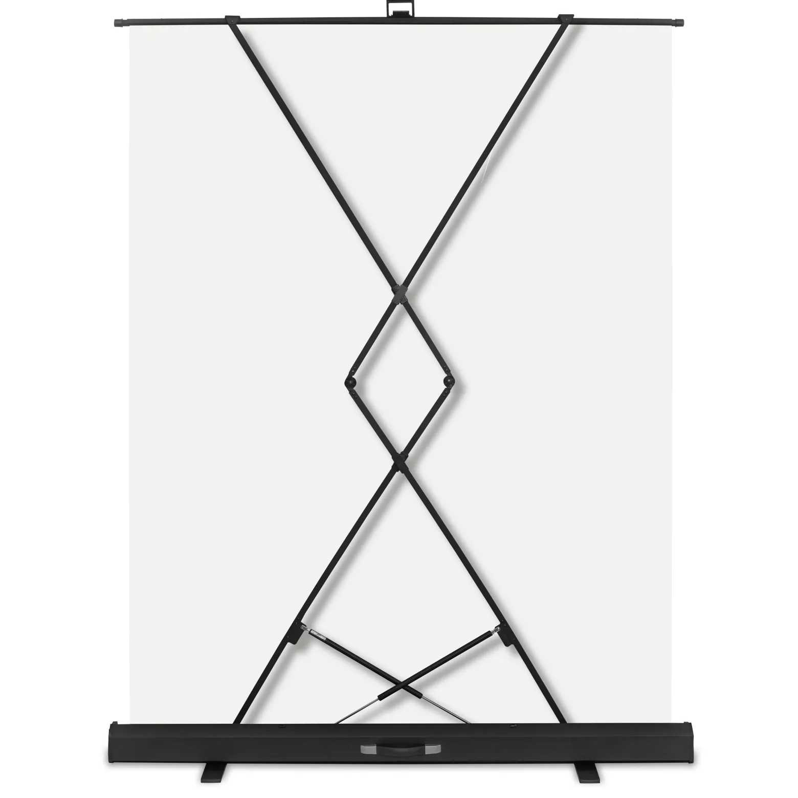 Walimex pro Roll-up Panel Hintergrund weiß 165 x 220 cm, Fotohintergrund mit Transportbox, Hintergrundsystem für Fotostudio, knitterfreie Fotoleinwand ideal für Freistellen und High-Key-Fotografie