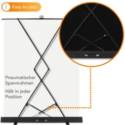 Walimex pro Roll-up Panel Hintergrund weiß 165 x 220 cm, Fotohintergrund mit Transportbox, Hintergrundsystem für Fotostudio, knitterfreie Fotoleinwand ideal für Freistellen und High-Key-Fotografie