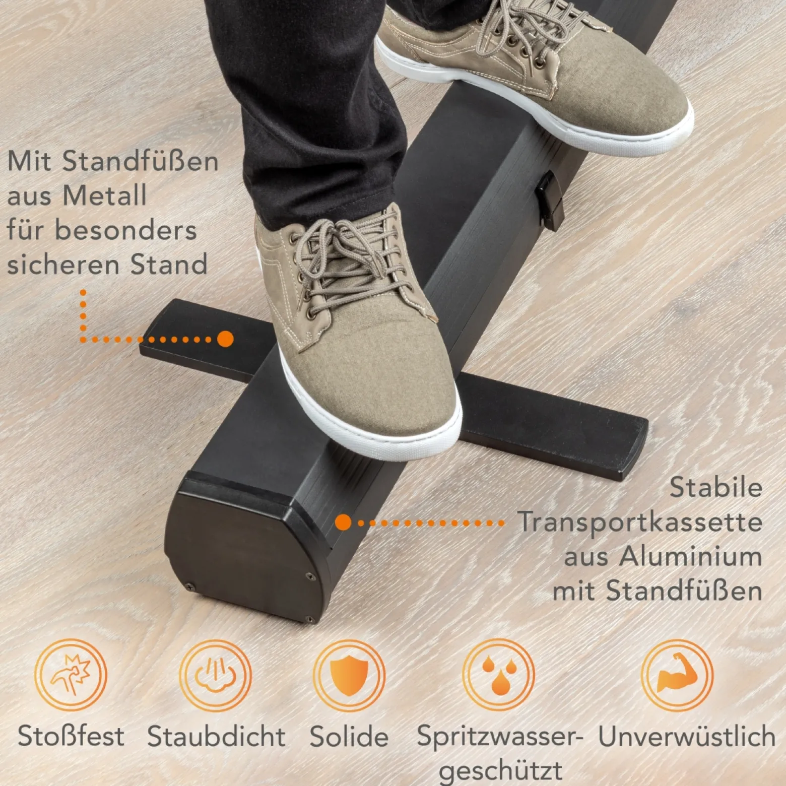 Walimex pro Roll-up Panel Hintergrund schwarz 165 x 220 cm, Fotohintergrund mit Transportbox, Hintergrundsystem für Fotostudio, knitterfreie Fotoleinwand ideal für Low-Key-Fotografie und Portraits