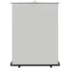 Walimex pro Roll-up Panel Hintergrund grau 165 x 220 cm, Fotohintergrund mit Transportbox, Hintergrundsystem für Fotostudio, knitterfreie Fotoleinwand ideal für Portraits und dezente Lichtakzente